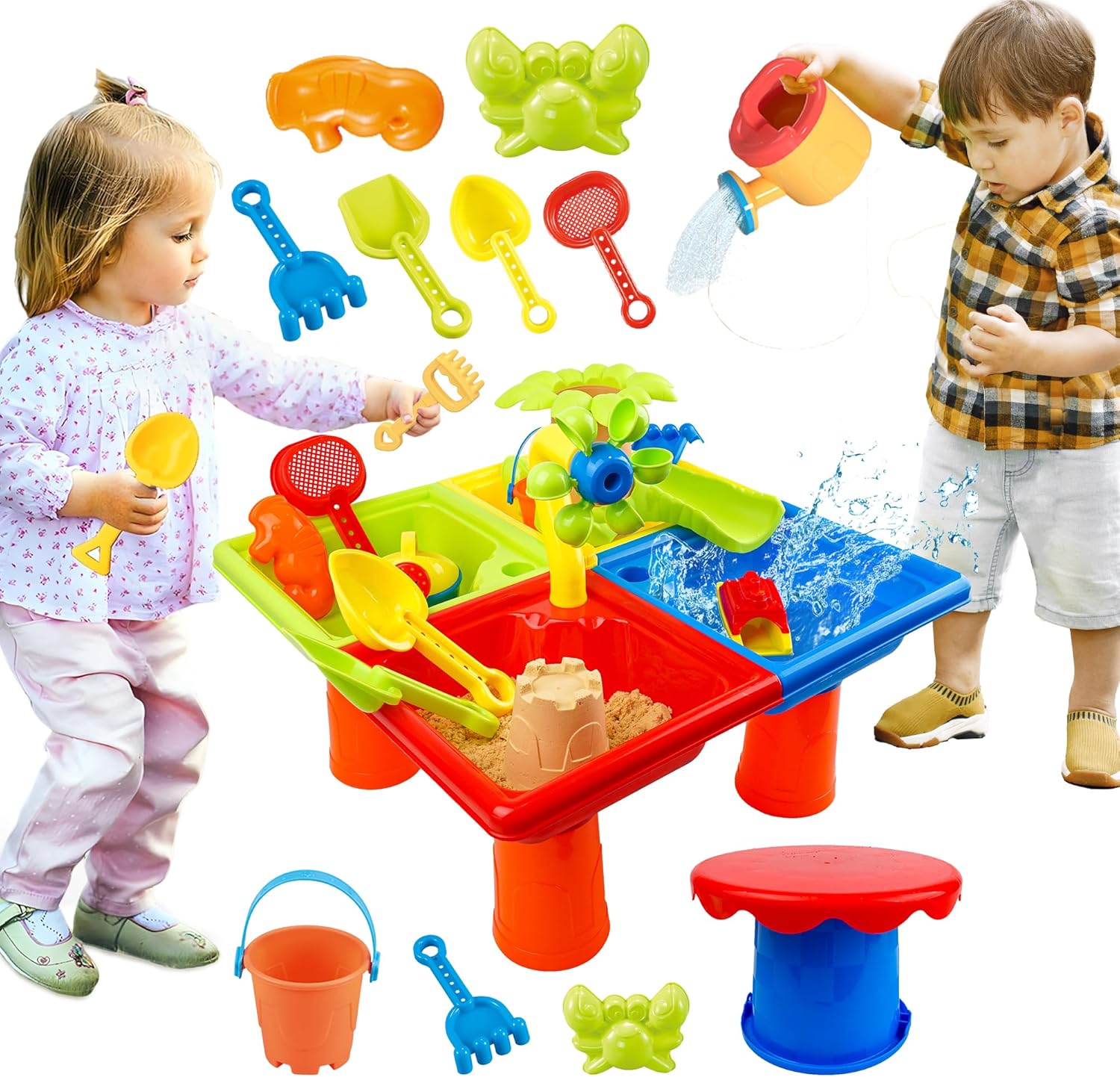 Kids Outdoor Water Toys - 25 szt Letni stół wodny dla
