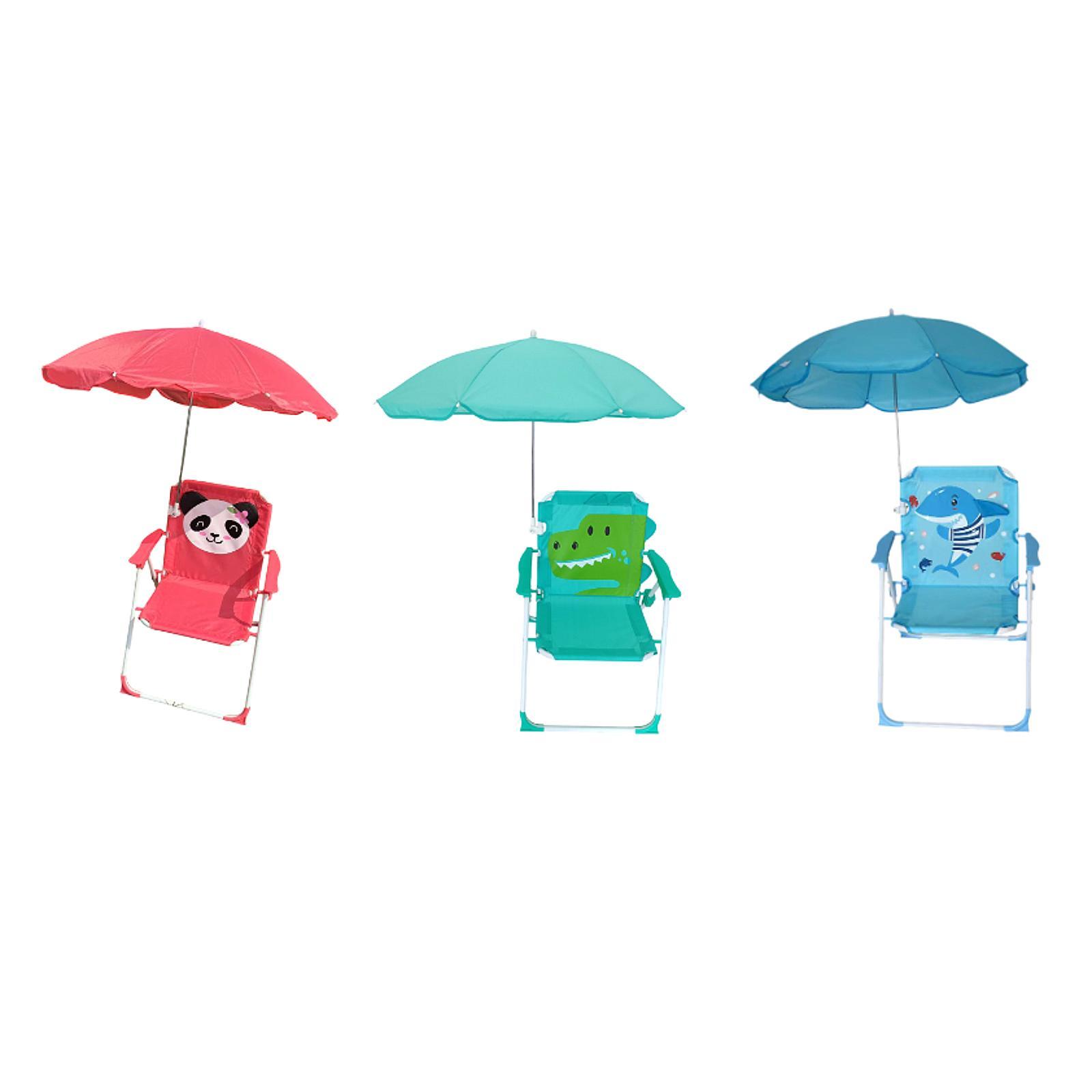 Kids Outdoor Lawn Chair - Krzesła plażowe dla dzieci z parasolem,
