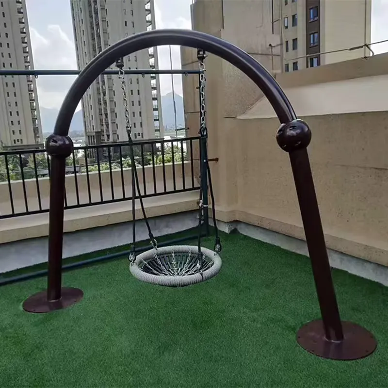Kids Outdoor Nest Swing - Zawieszane krzesło-huśtawka ogrodowa dla dzieci, okrągła