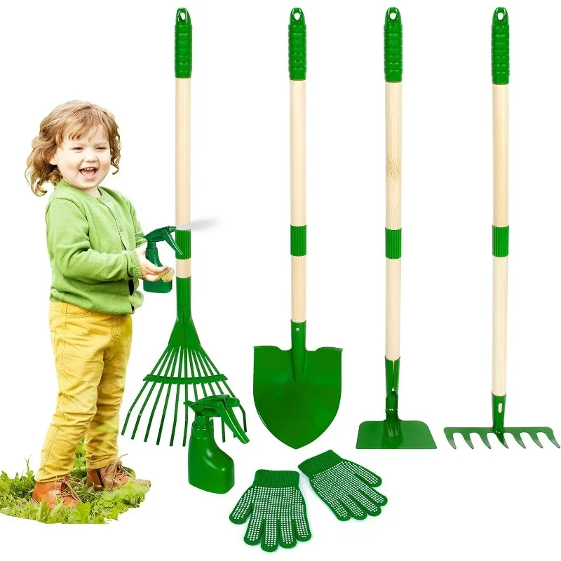 Kids Outdoor Yard Tools - 7-częściowy zestaw narzędzi ogrodniczych dla dzieci