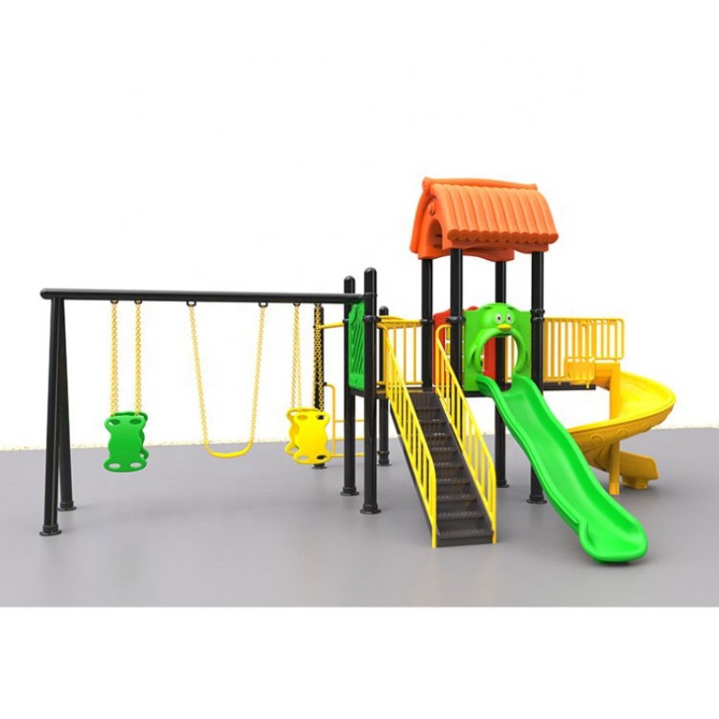 Kids Outdoor Swing Set With Slide - Hurtowy zestaw huśtawek i zjeżdżalni na