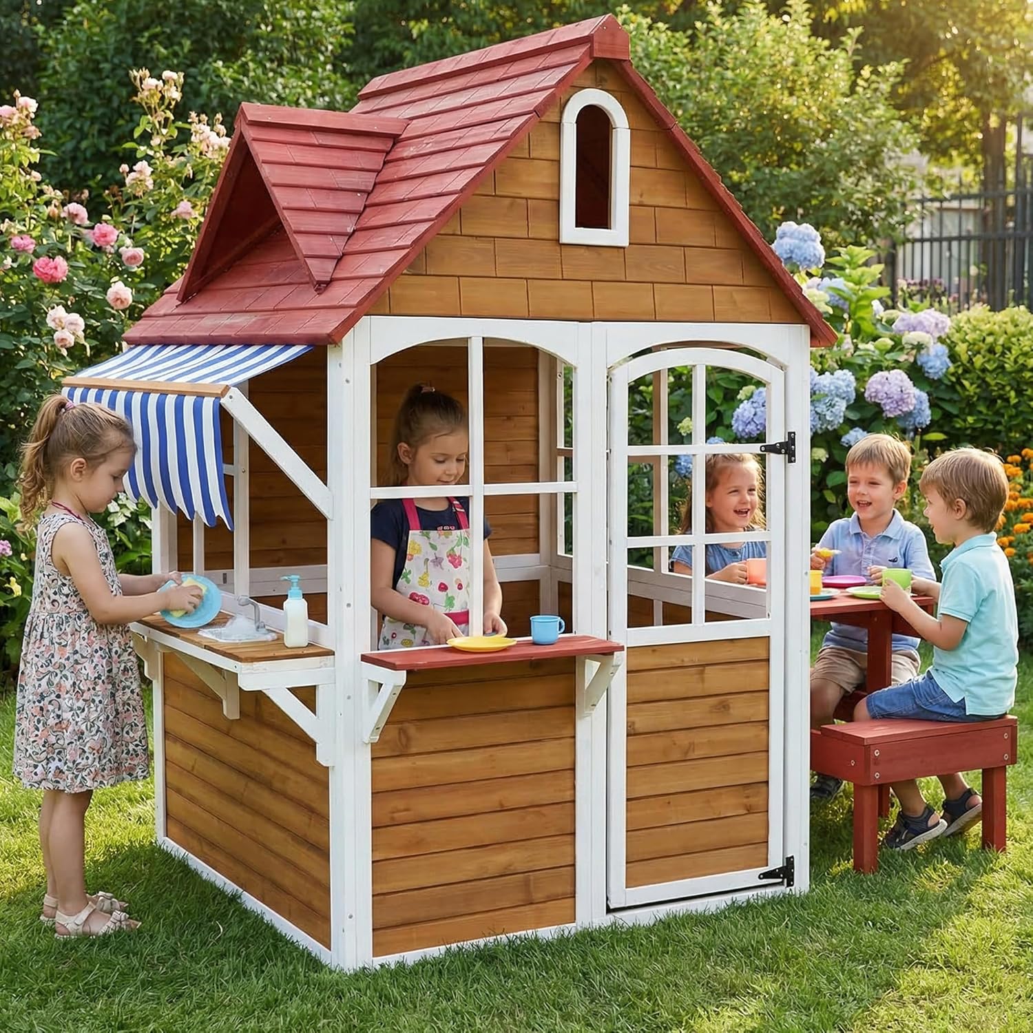 Kids Outdoor Sink - # Drewniany domek dla dzieci do