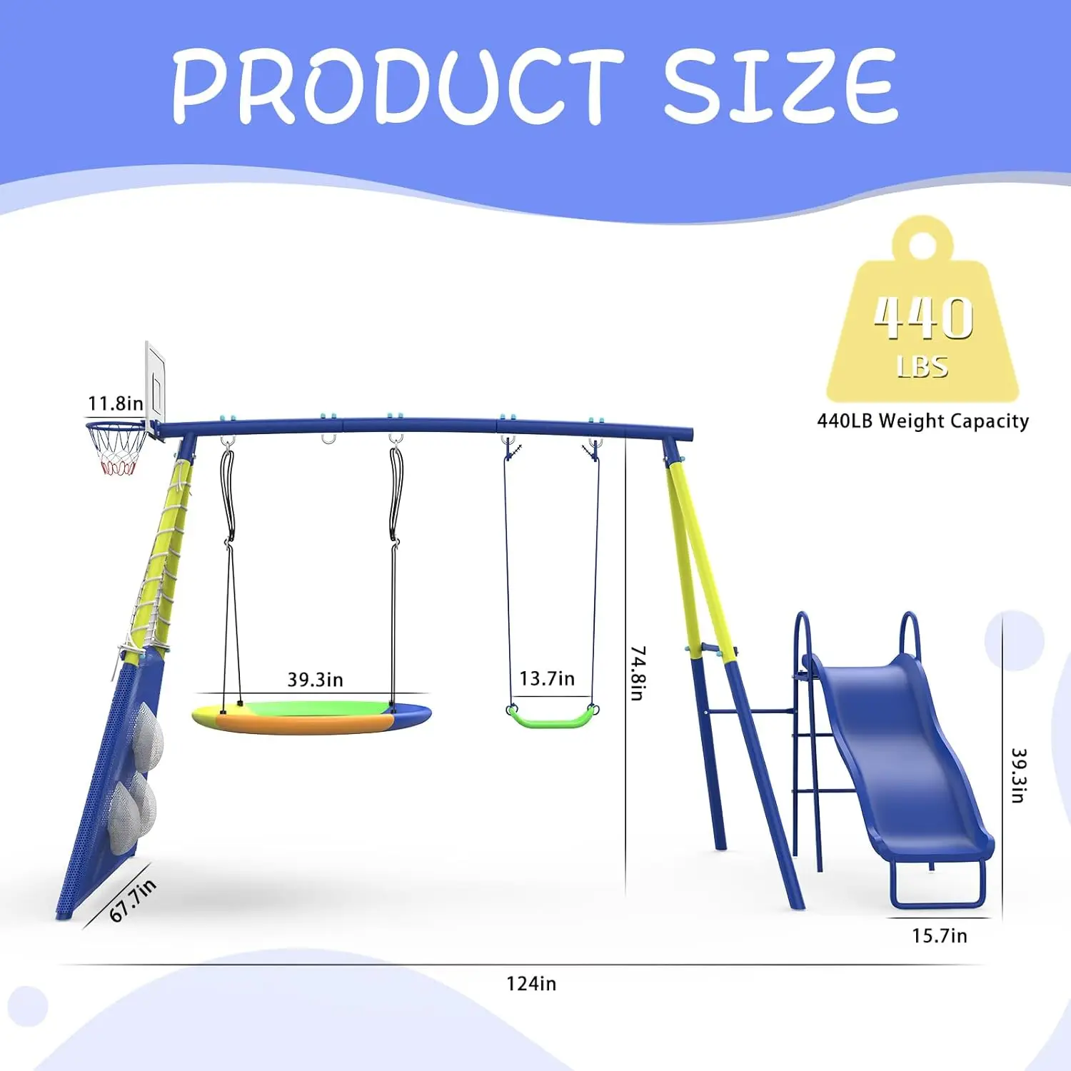 Huśtawki do ogrodu ze zjeżdżal – Kids Outdoor Swing Set With Slide recenzja i cena