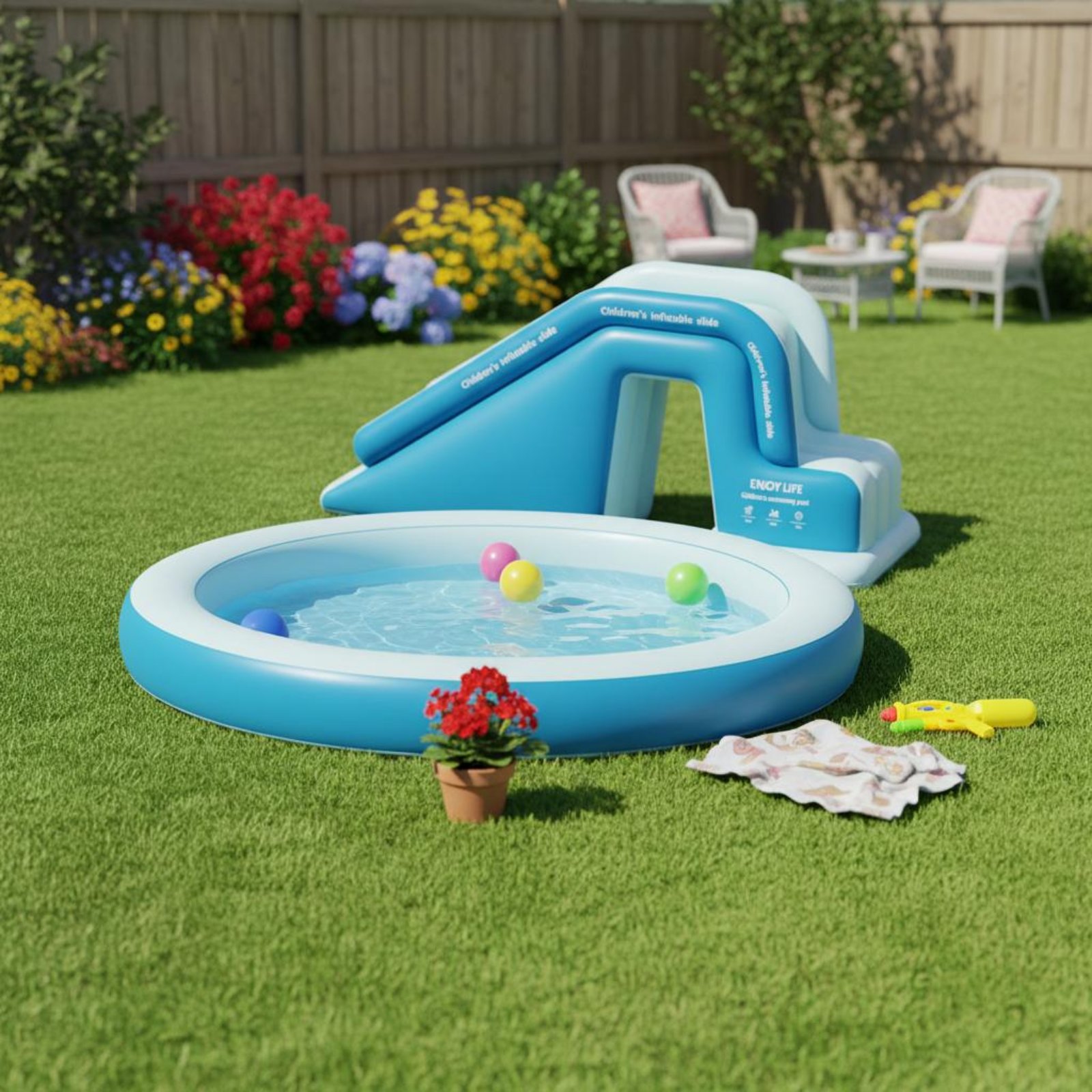 Nadmuchiwana zjeżdżalnia do ba – Kids Outdoor Water Toys recenzja i cena