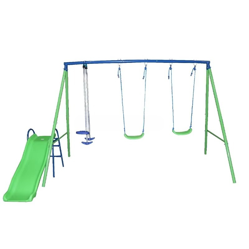 Zestaw huśtawka i zjeżdżalnia  – Kids Outdoor Swing Set With Slide recenzja i cena