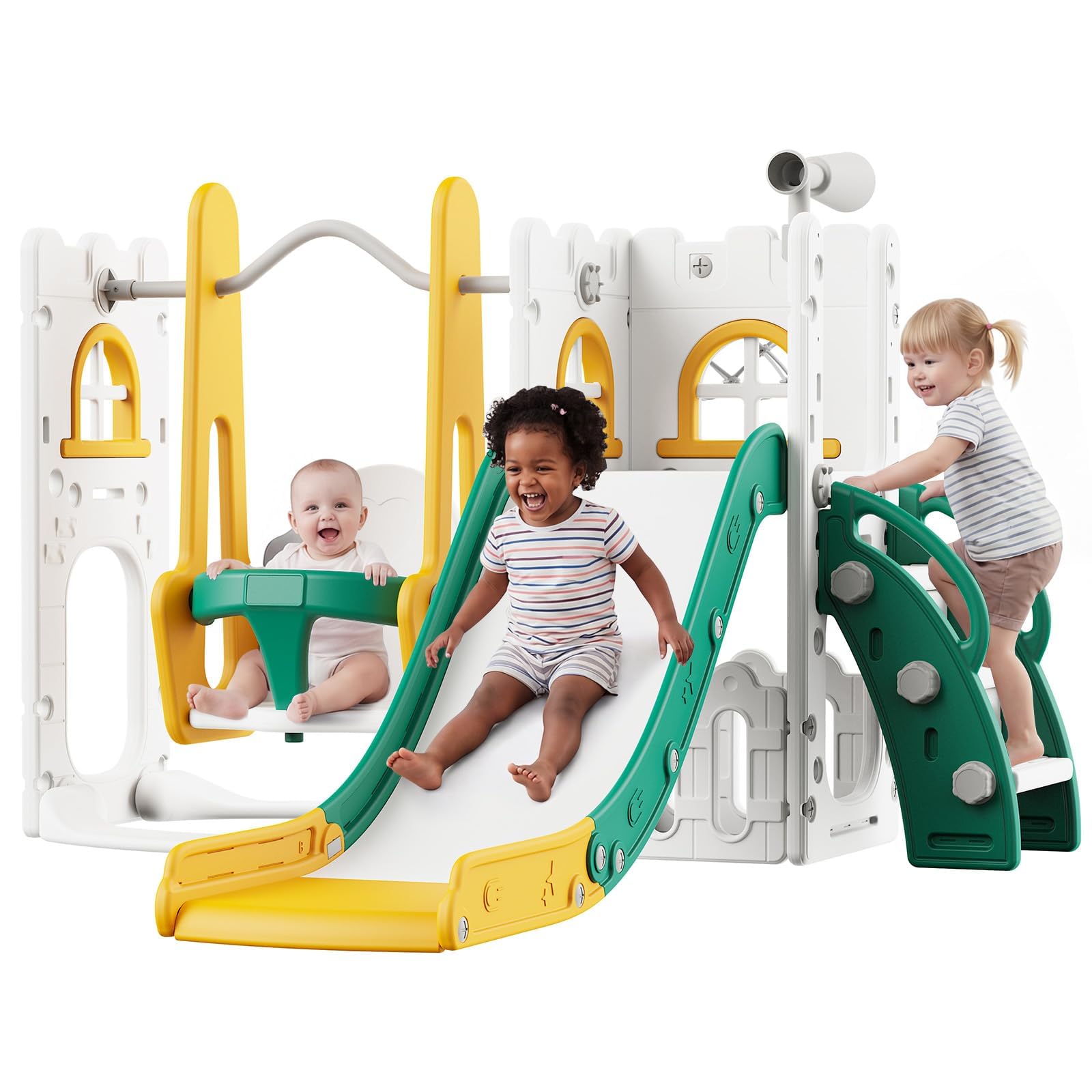 Zestaw 7 w 1 dla małych dzieci – Kids Outdoor Swing Set With Slide recenzja i cena