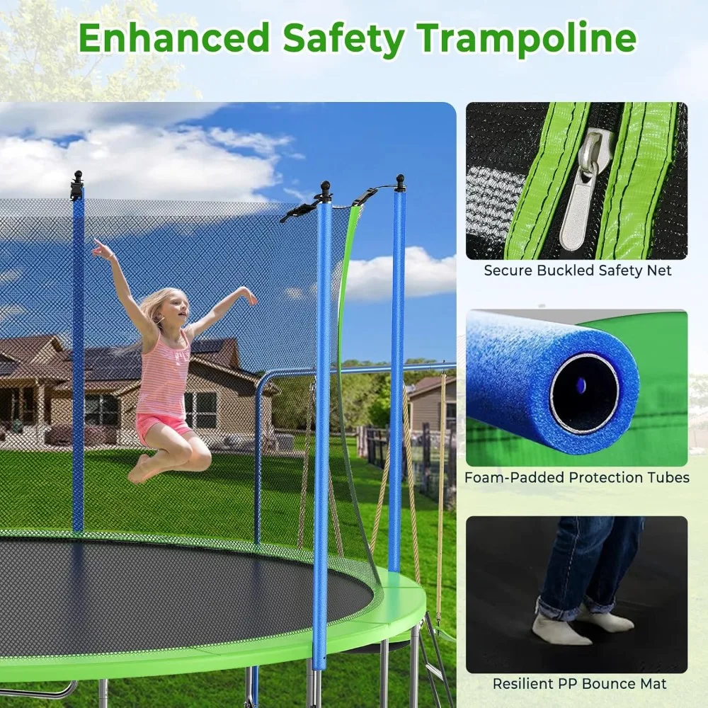 Zestaw trampoliny 12-14 stóp z – Kids Outdoor Swing Set With Slide recenzja i cena