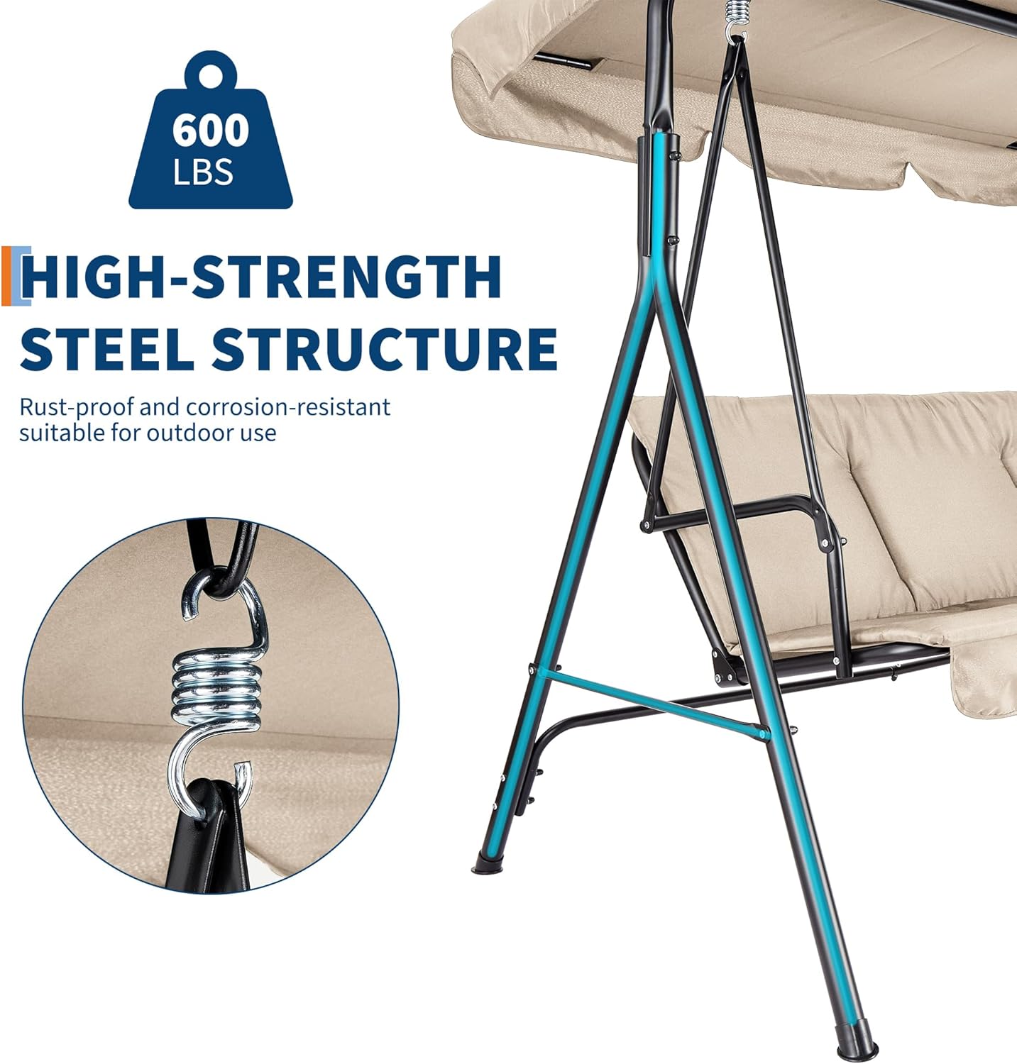 Huśtawka ogrodowa z regulowany – Kids Outdoor Lawn Chair recenzja i cena
