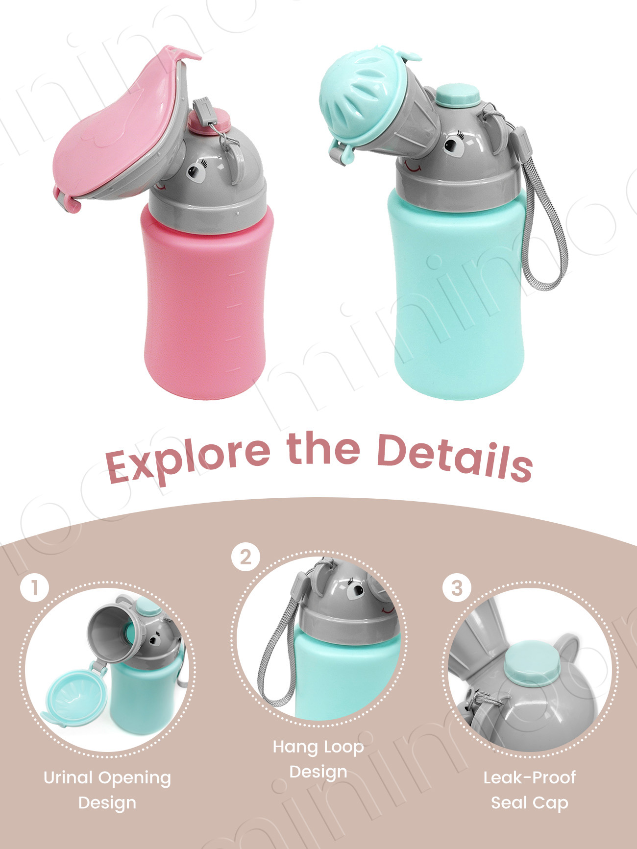 Przenośna butelka na mocz dla  – Kids Outdoor Urinal recenzja i cena