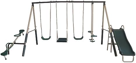 Zestaw do zabawy na zewnątrz d – Kids Outdoor Swing Set With Slide recenzja i cena