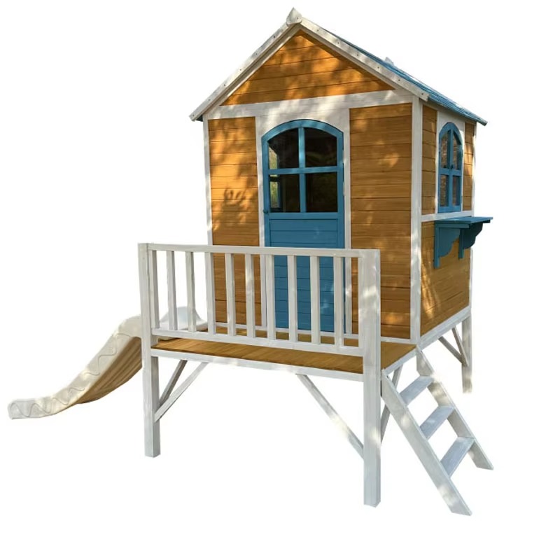Nowoczesny dwupiętrowy drewnia – Kids Outdoor Wooden Playhouse recenzja i cena