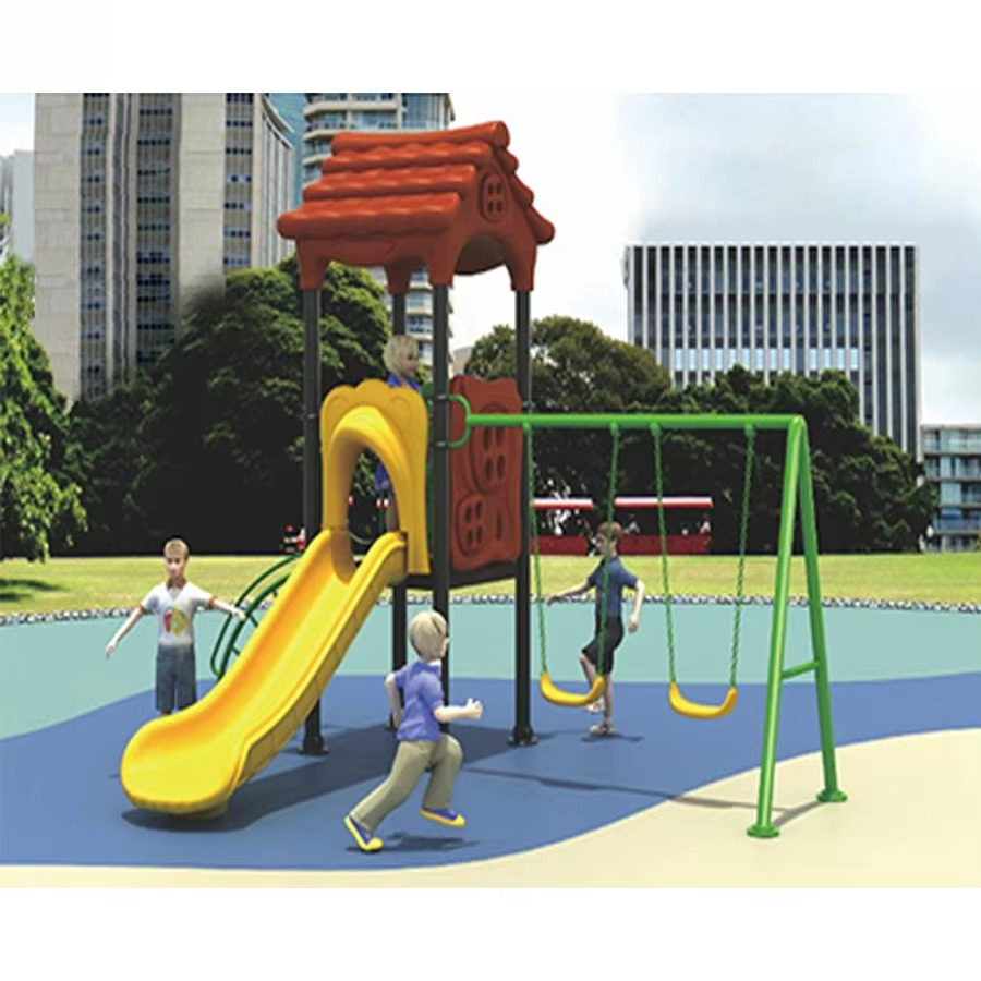 Stalowe urządzenia do zabawy,  – Kids Outdoor Swing Set With Slide recenzja i cena