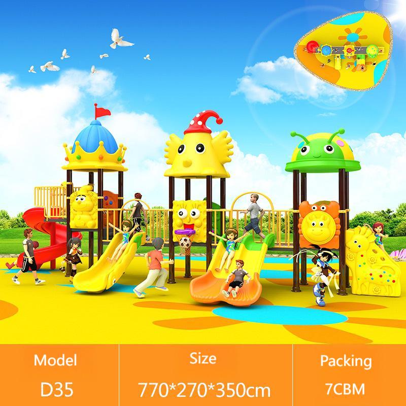 Małe, tanie wyposażenie placu  – Kids Outdoor Swing Set With Slide recenzja i cena