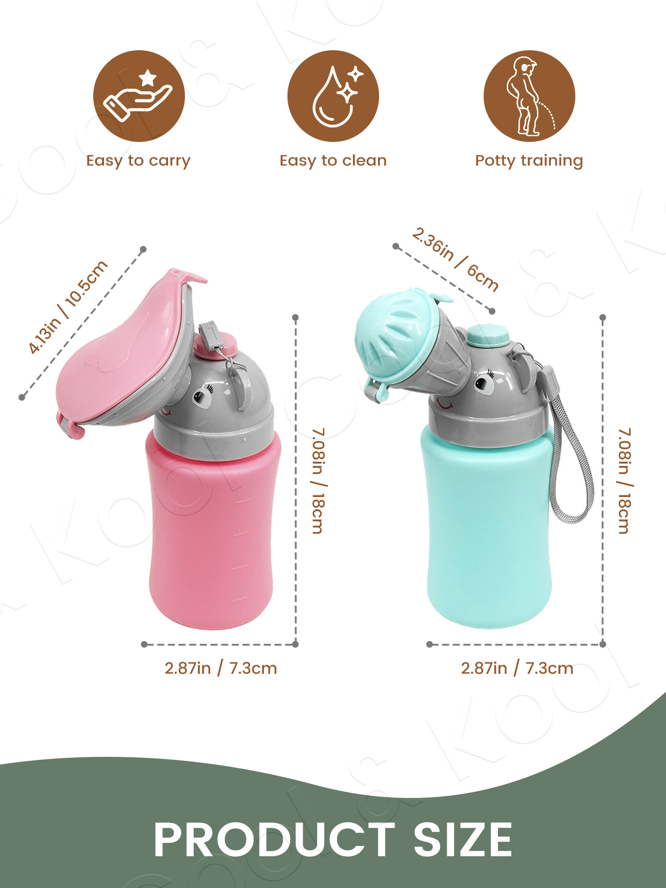 Przenośna butelka na mocz dla  – Kids Outdoor Urinal recenzja i cena