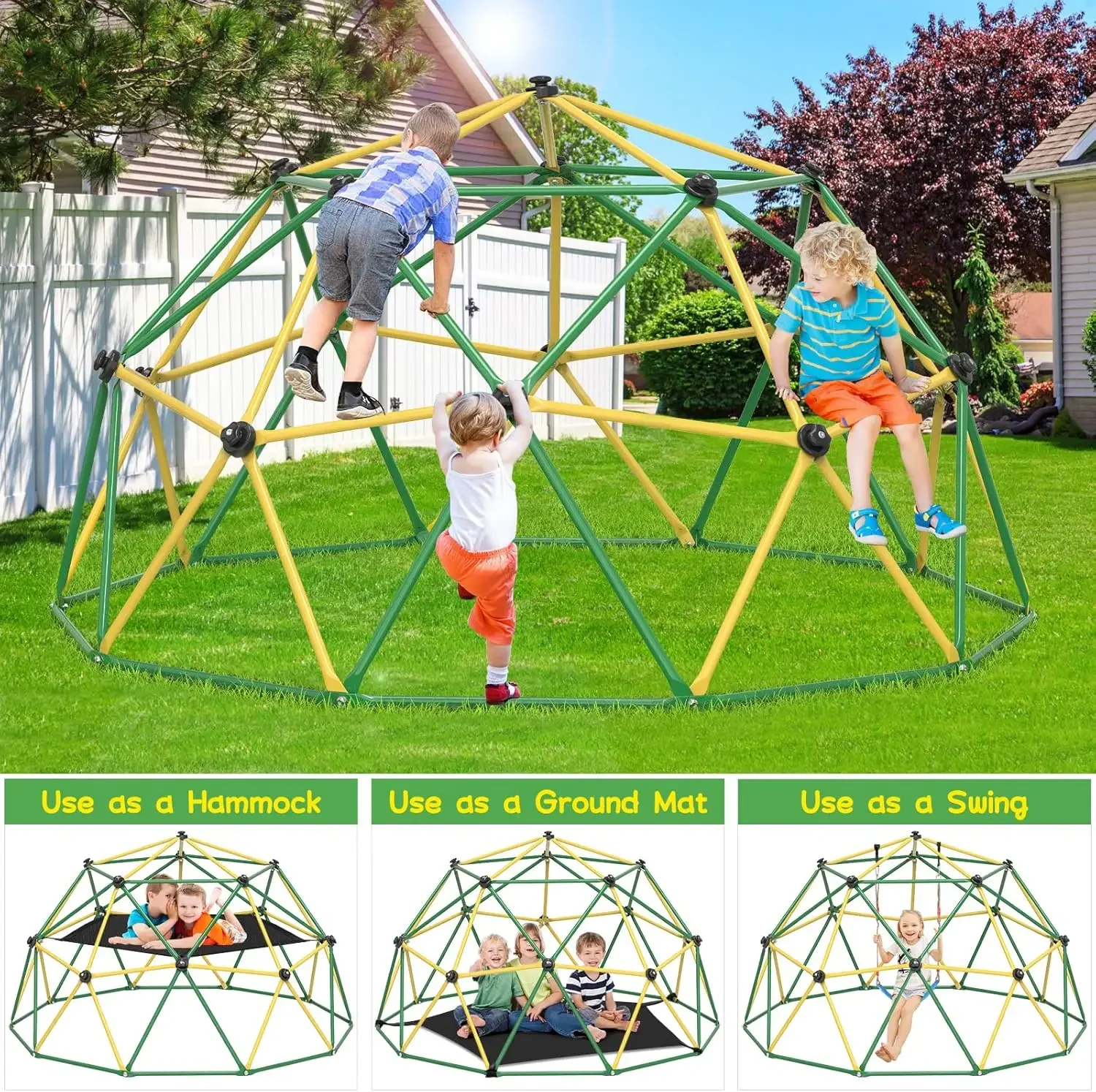 GIKPAL Kopuła Wspinaczkowa, Ko – Kids Outdoor Jungle Gym Dome recenzja i cena