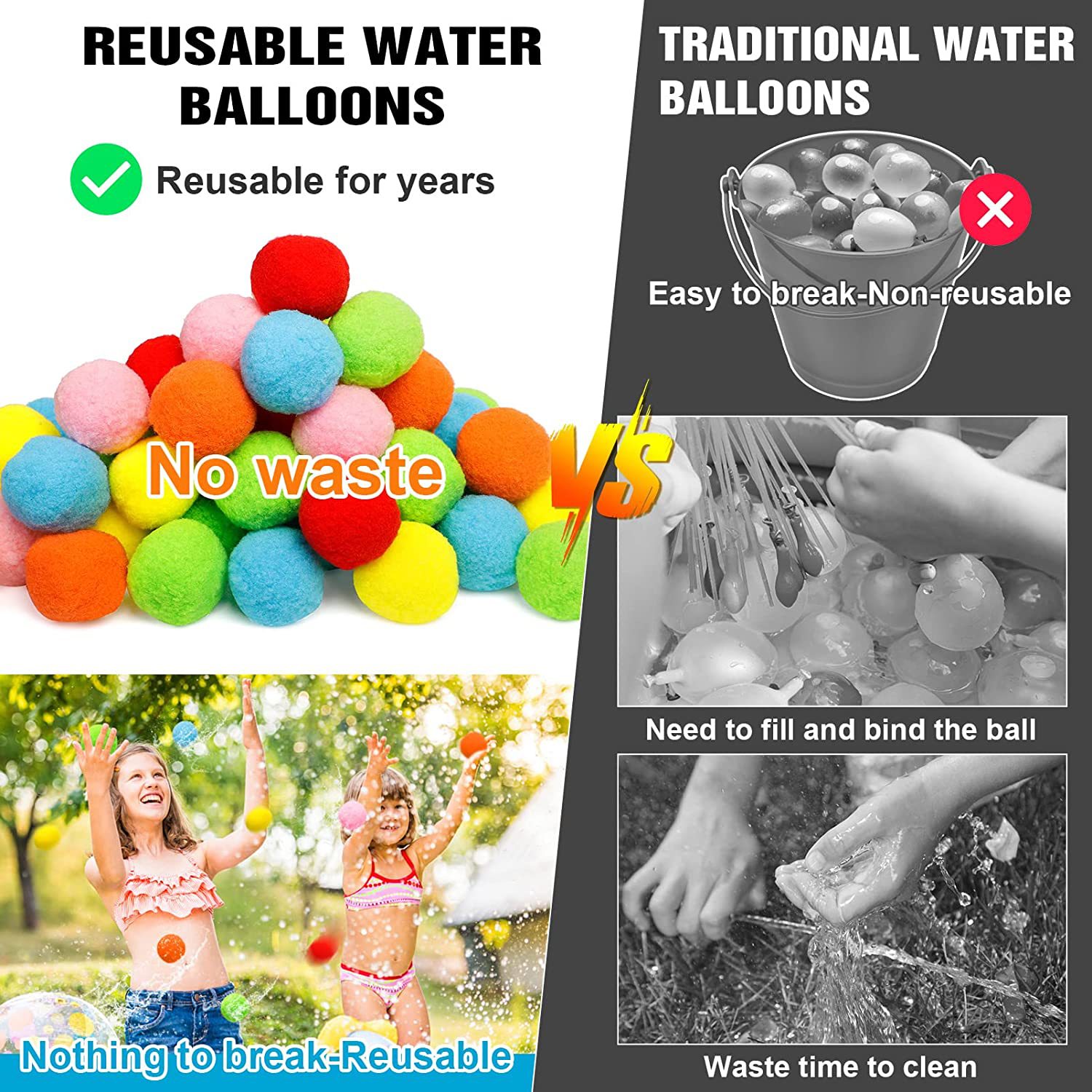 12/30/60Pcs Balony wodne wielo – Kids Outdoor Water Toys recenzja i cena