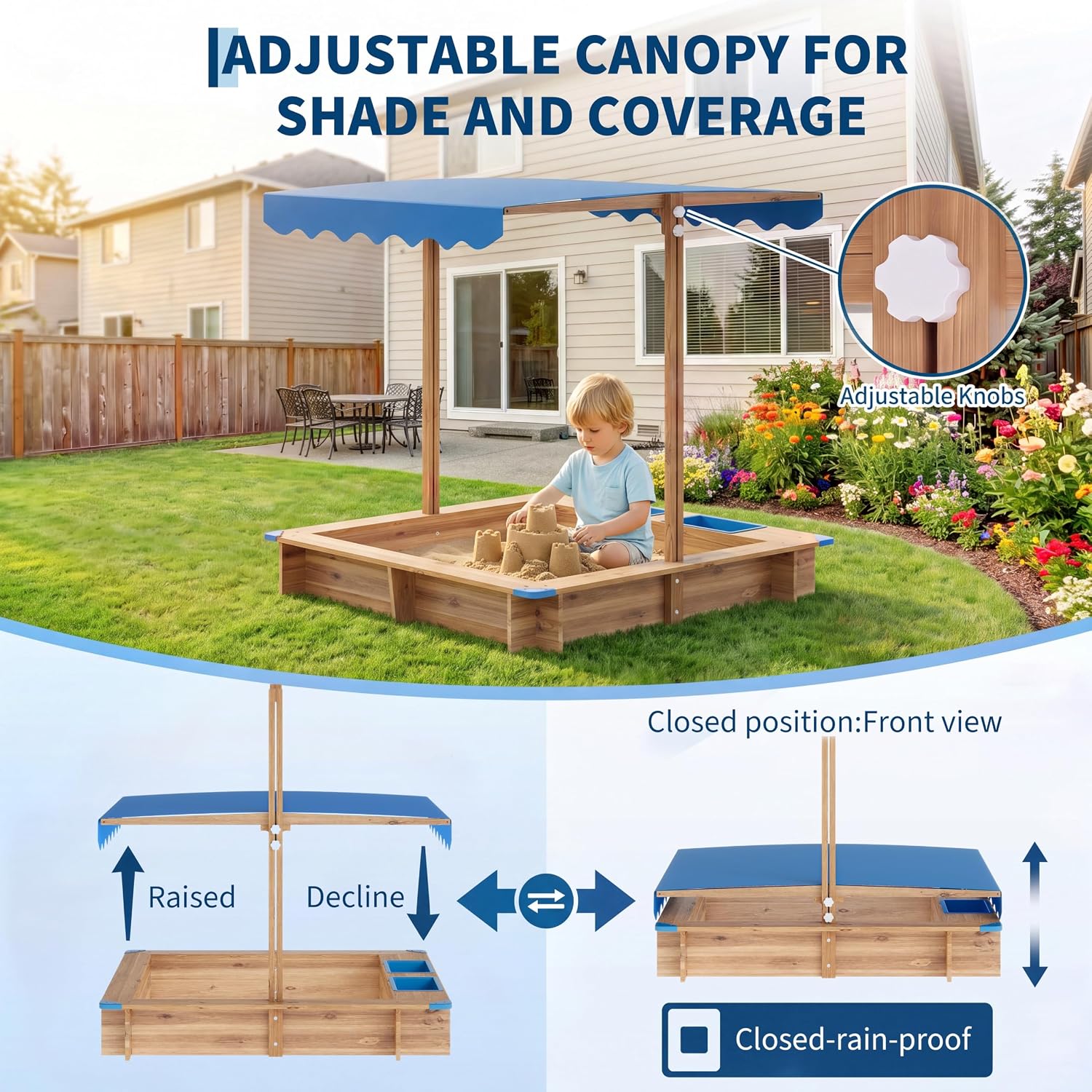 Drewniany piaskowy strefa zaba – Kids Outdoor Area recenzja i cena