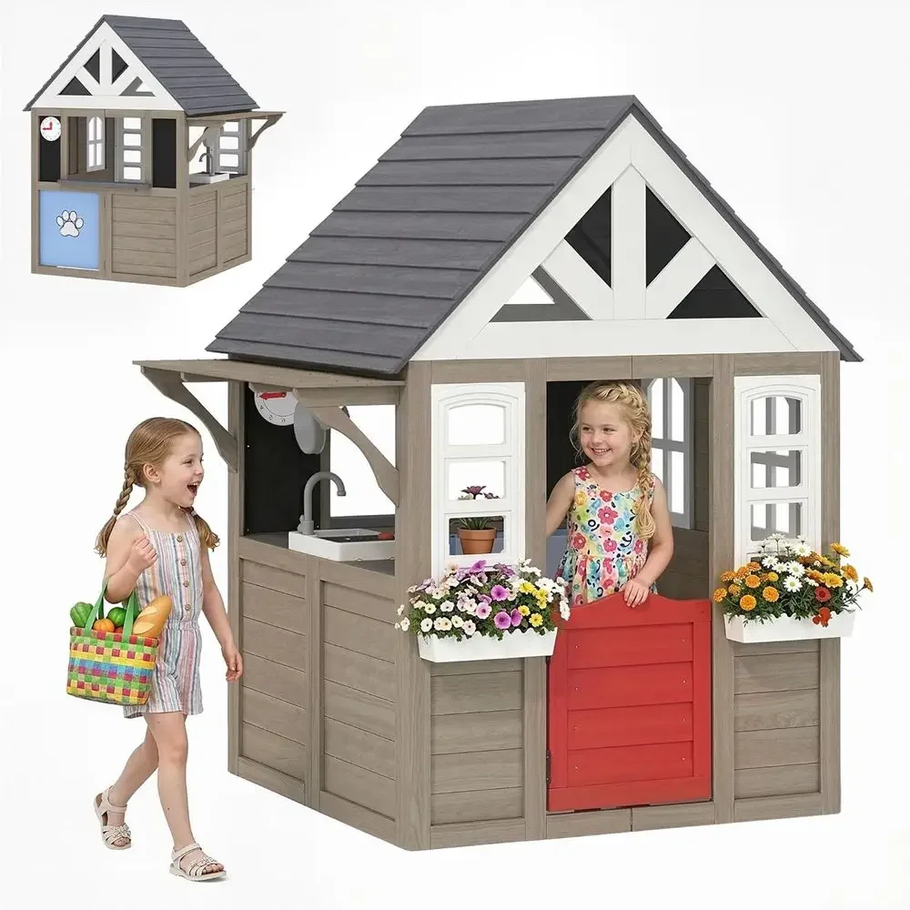 Domek do zabawy Qaba Outdoor,  – Kids Outdoor Wooden Playhouse recenzja i cena